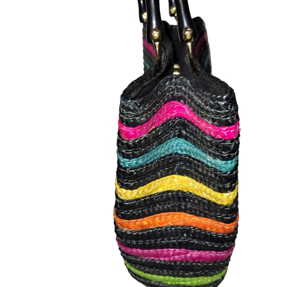 100% Wheat Straw Satchel Colorful - Picture 4 of 8